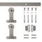 Quiet Glide Soft Close 60" Satin Nickel Front Mini Single Barn Door Hardware NT.1310.04.SN-60-SC - alternate 1